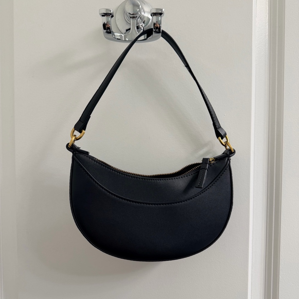 MANGO half moon black purse